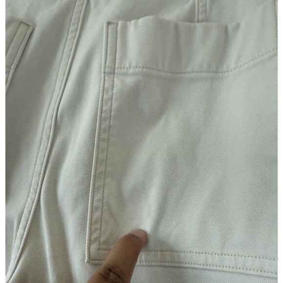 SPANX Women's Ultra Wide Leg Cream High Rise Plus Size Crop Jeans Size 1X - Picture 7 of 7
